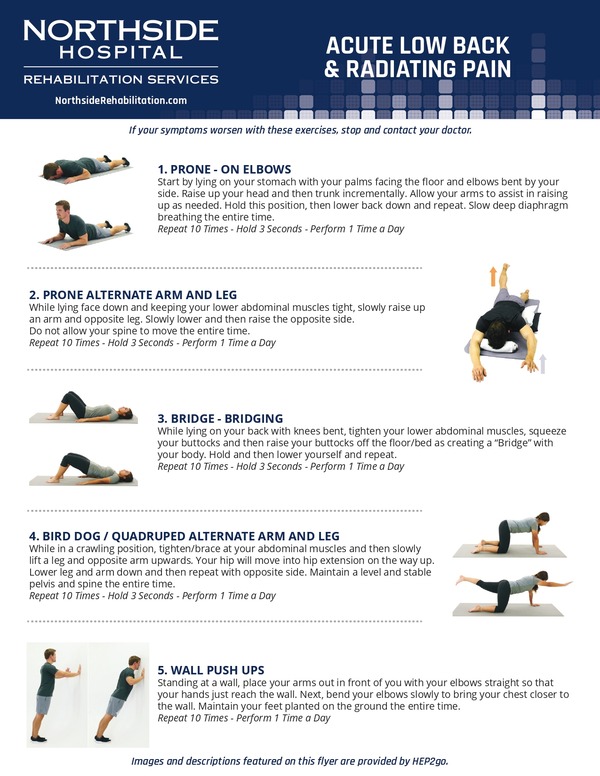 Acute Low Back & Radiating Pain